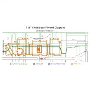 Dodge Sprinter Van Mid-Ship Fuel Tank - Titan Fuel Tanks - XXL Mid-Ship, 46 Gallon - `07-`18